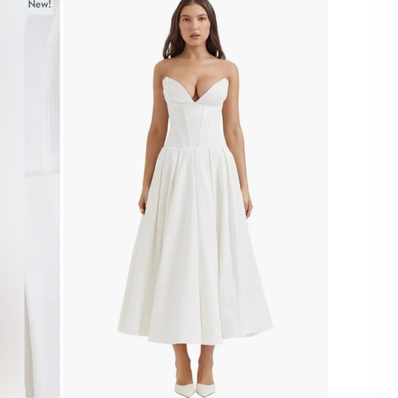 House of CB White Strapless Wedding Dress - Picture 4 of 5